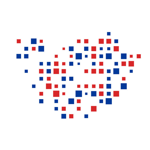 Islandia sylwetka Pixelated wzór ilustracja - Wektor, obraz