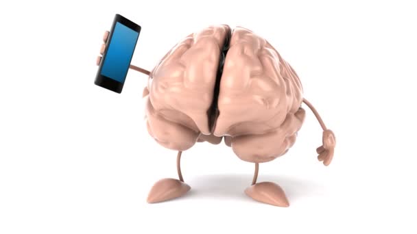 Zábavné mozek s telefonem - Záběry, video