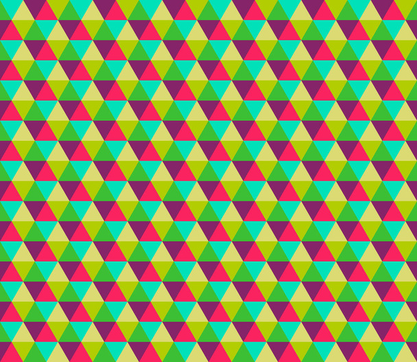 Farbig in grünen hellen sechseckigen Mustern mit 3D-Effektzeichnung im Retro-Stil Memphis 60s - Foto, Bild