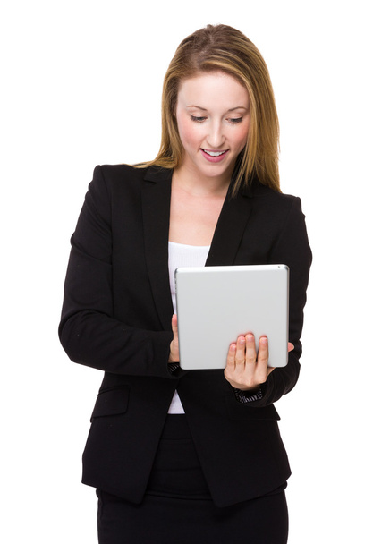 Businesswoman with tablet - Φωτογραφία, εικόνα