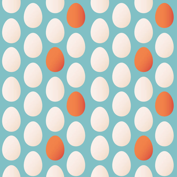 Bezešvé vzory v módních barvách pro Velikonoce s vejci. - Vektor, obrázek