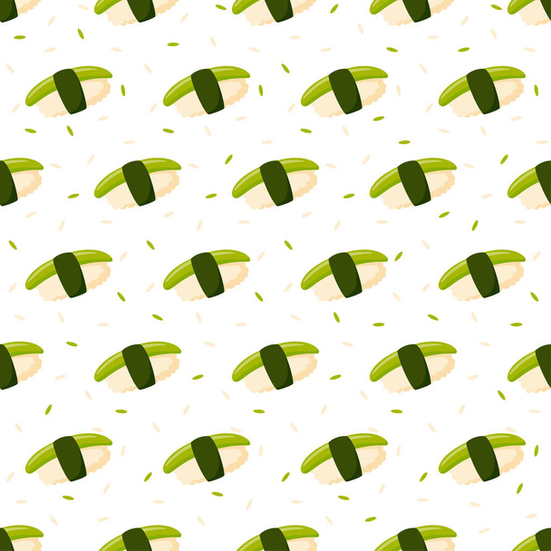 Seamless pattern with Sushi, for decoration - Vektör, Görsel