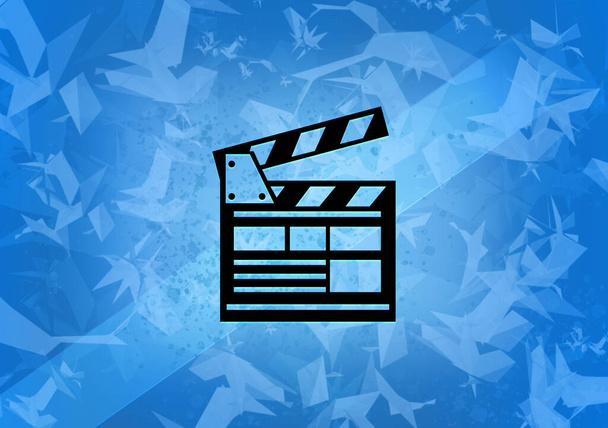 Κινηματογραφική αισθητική αφηρημένη εικόνα σε μπλε φόντο εικονογράφηση - Φωτογραφία, εικόνα
