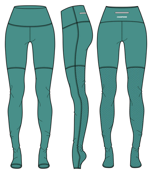 Premium AI Image  Design of Leggings Spandex or Nylon Form Fitting Form  Design Style for Isolated on White BG Blank