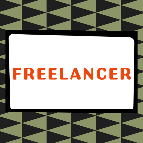 Εγγραφείτε εμφάνιση Freelancer, Έννοια σημαίνει ένα πρόσωπο που ενεργεί ανεξάρτητα χωρίς να συνδέεται με έναν οργανισμό - Φωτογραφία, εικόνα