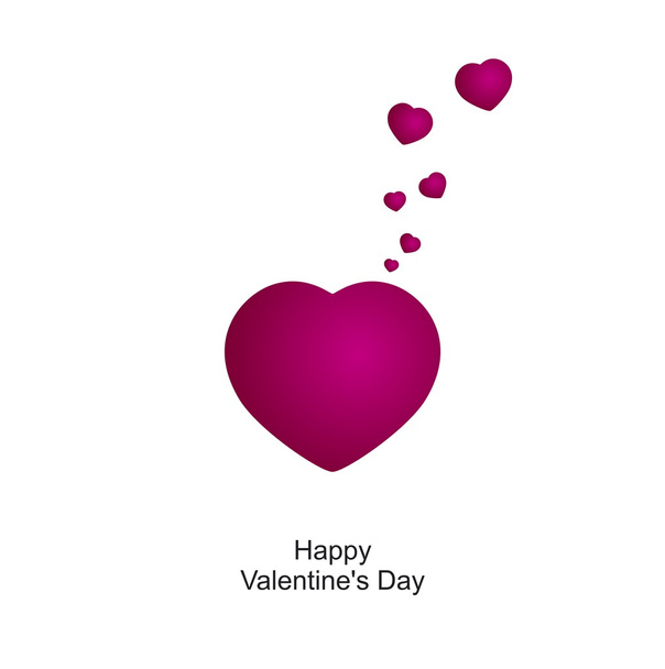 No coração de amor Dia de Valentim feliz
 - Vetor, Imagem