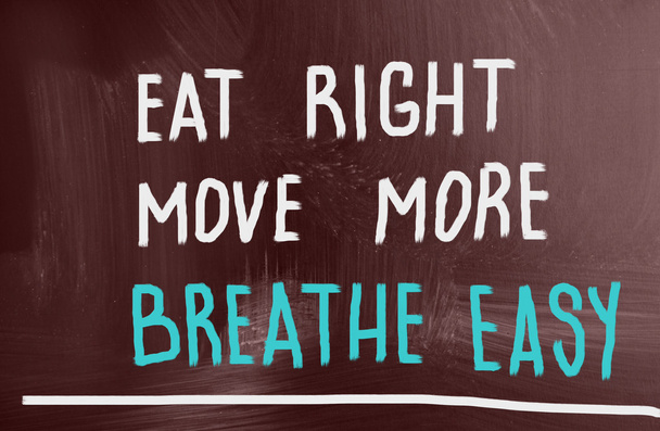 comer direito, mover mais, respirar fácil
 - Foto, Imagem