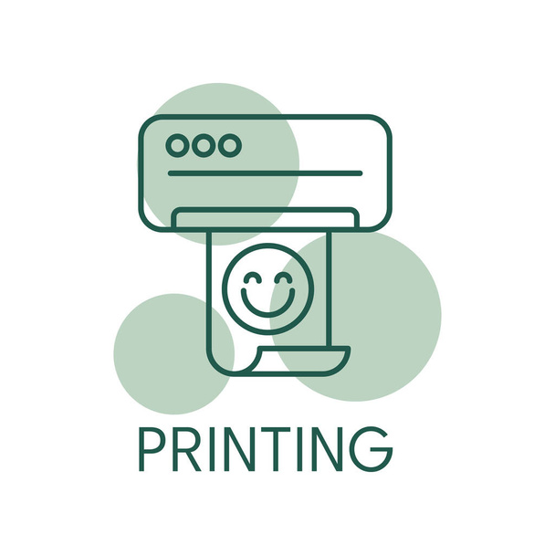 Printing color icon, logo style - Vector, Image