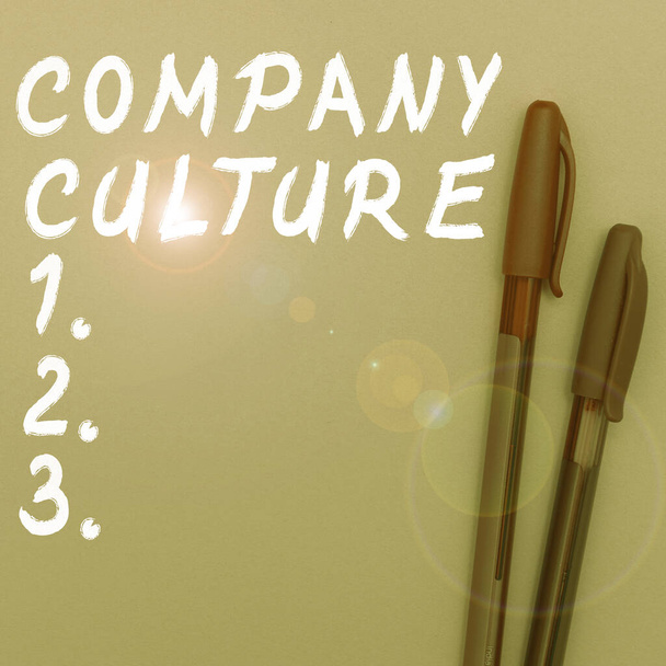 Концептуальное название компании Культура, концептуальное фото Окружающая среда и элементы, в которых работают сотрудники - Фото, изображение