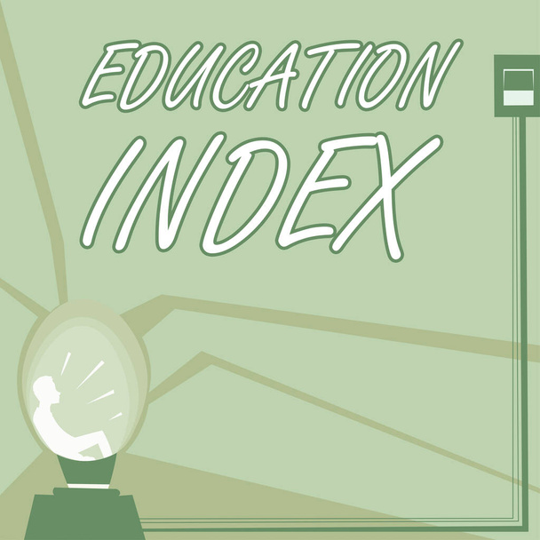 Wyświetlacz koncepcyjny Indeks Edukacji, Business showcase mający na celu zaspokojenie potrzeb edukacyjnych wszystkich dzieci młodzieży dorosłych - Zdjęcie, obraz