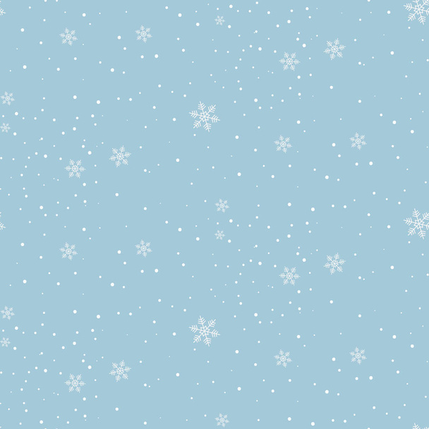 Snow seamless pattern vector illustration. Winter holidays concept - Vector, Image