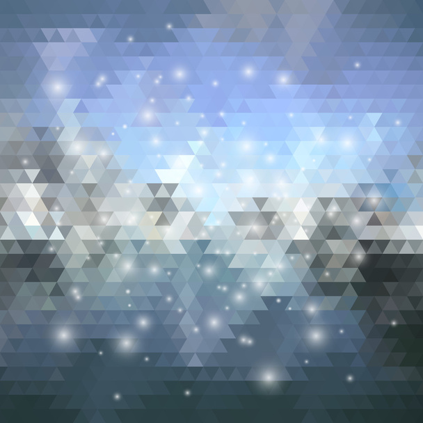 Πολύχρωμα γεωμετρικά μπλε φόντο, αφηρημένη τρίγωνο μοτίβο διάνυσμα - Διάνυσμα, εικόνα