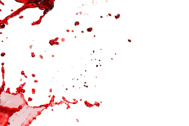 Spruzzi rossi isolati su sfondo bianco.  - Foto, immagini