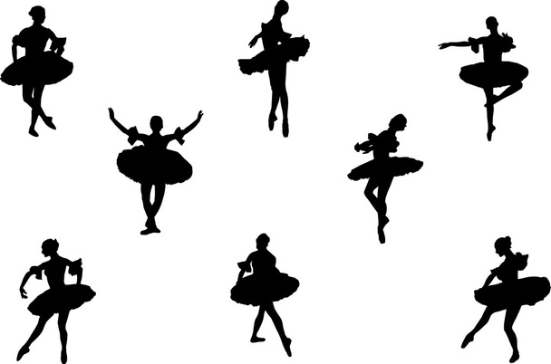 kahdeksan balettitanssijaa
 - Vektori, kuva