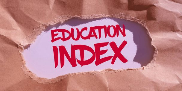 Inspiráló szöveg Oktatási Index, Internet Concept, amelynek célja, hogy megfeleljen az összes gyermek ifjúsági felnőttek tanulási igényeinek - Fotó, kép