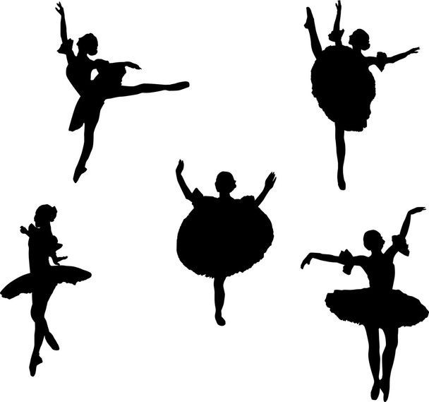 viisi balettitanssijaa
 - Vektori, kuva