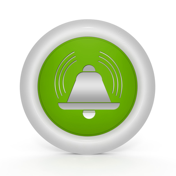 icono circular de alarma sobre fondo blanco
 - Foto, imagen