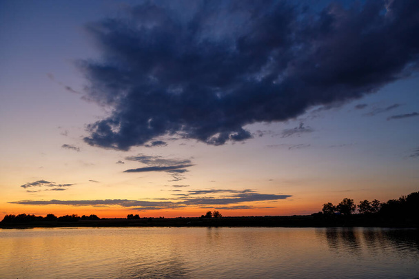 Sunset in the Danube Delta at Mila 23 Romania - Valokuva, kuva