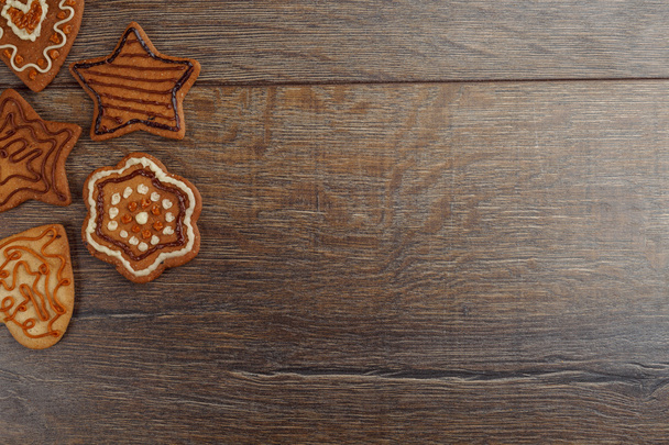 Cookies on a wooden background - Valokuva, kuva