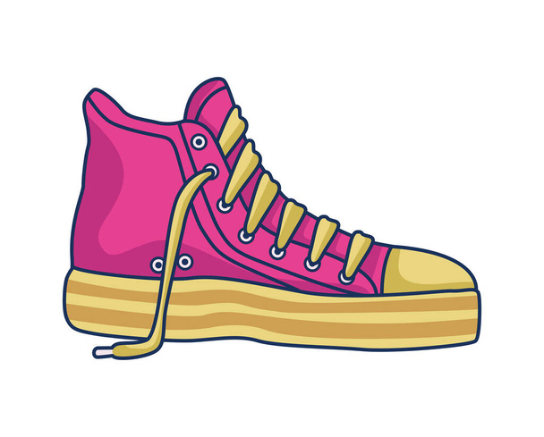 shoe 90s pop art style icon - Вектор,изображение