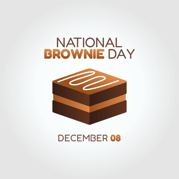grafica vettoriale di brownie day nazionale buono per la celebrazione nazionale brownie day. design piatto. flyer design.flat illustrazione. - Vettoriali, immagini