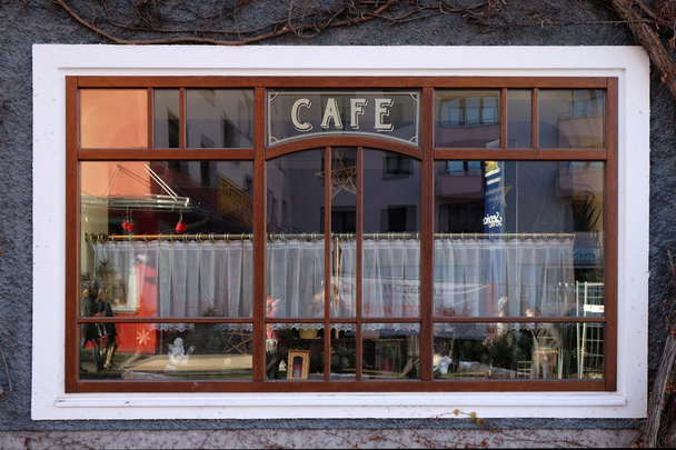 Window of coffee shop in Bad Ischl - Photo, Image