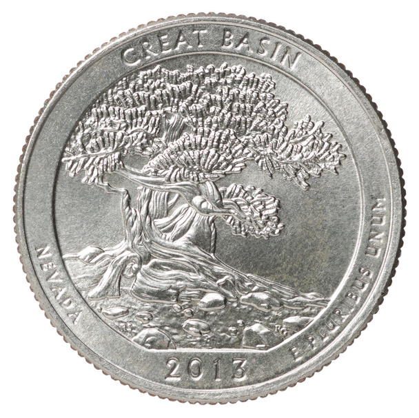 moeda de um quarto dólar
 - Foto, Imagem