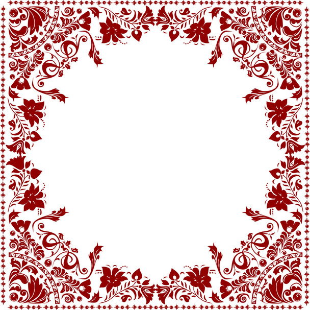 червона квіткова рамка прикраса
 - Вектор, зображення