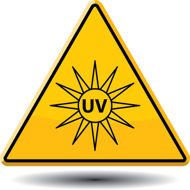 uv hazard sign, web icon - Vector, Image