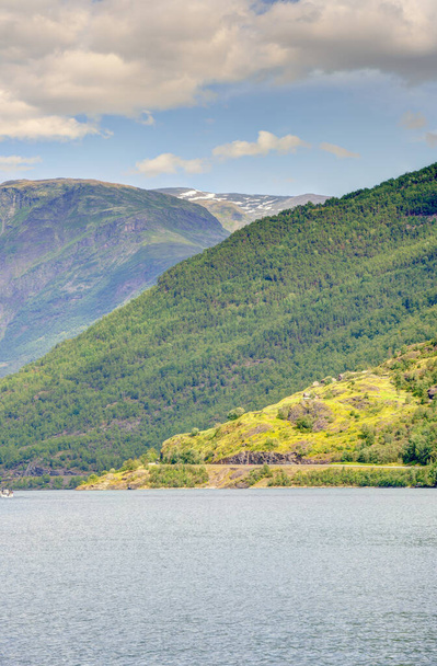 Amazing view on Hardangerfjord in Norway at summer time - Fotó, kép