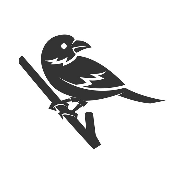 finch bird logo template Icon Illustration Brand Identity - Vector, Image
