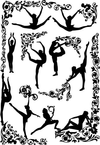 Femmes dansantes silhouettes
 - Vecteur, image