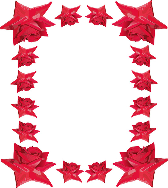 red roses frame - Vector, imagen