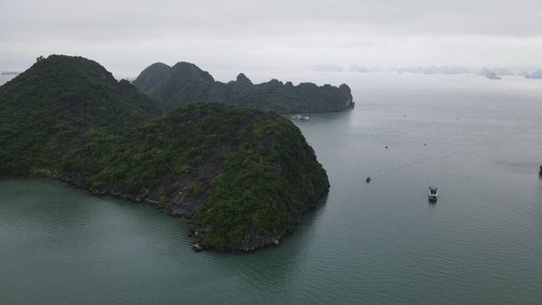 Ha Long Bay, Vietnam - November 26, 2022: Aerial View of The Ha Long Bay - Photo, Image