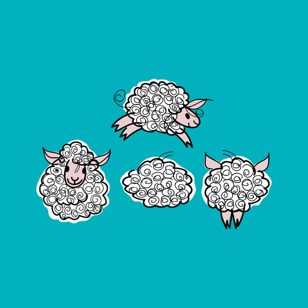 Sheep - Wektor, obraz