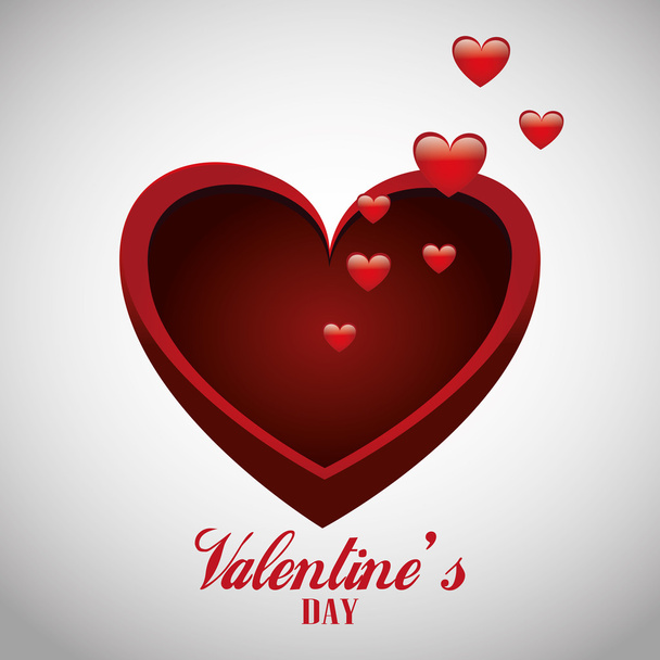 Valentines day design, vector illustration. - Vetor, Imagem