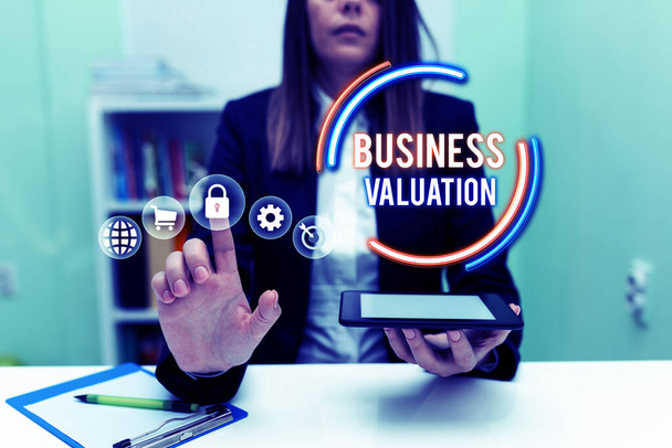 Fogalmi megjelenítés Üzleti értékelés, A teljes vállalkozás gazdasági értékének meghatározása - Fotó, kép