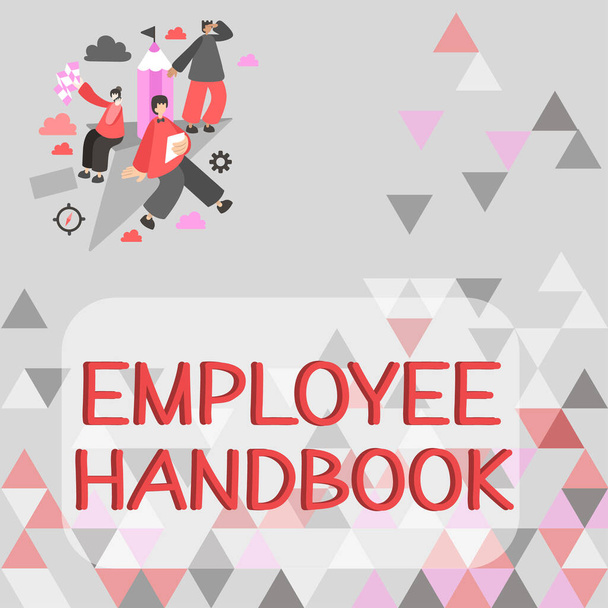 Handwriting text Employee Handbook, Business concept Documento que contém um procedimento operacional da empresa - Foto, Imagem