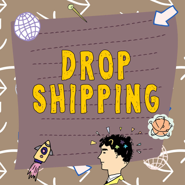 Написання тексту Drop Shipping, бізнес-підхід до відправки товарів від виробника безпосередньо клієнту замість продавця
 - Фото, зображення