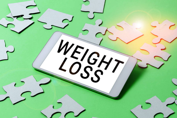 Концептуальний заголовок Втрата ваги, концептуальне фото Зменшення м'язів рідини тіла Зменшення жирової тканини
 - Фото, зображення