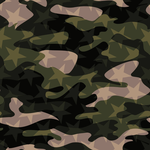 Seamless Army Camouflage, Colored Military Background Ready for Textile Prints. - Photo, Image
