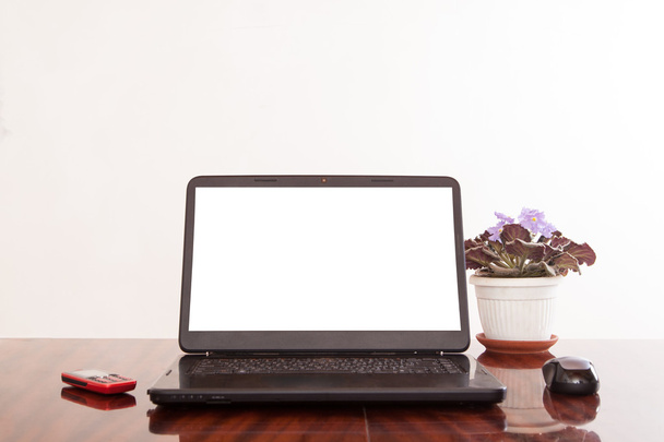 Otevřené laptop s izolovanou obrazovka - Fotografie, Obrázek