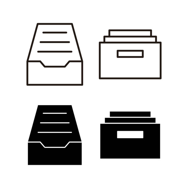 Archivo de carpetas vector icono para la web y la aplicación móvil. Documento vector icono. Archivo icono de almacenamiento. - Vector, Imagen