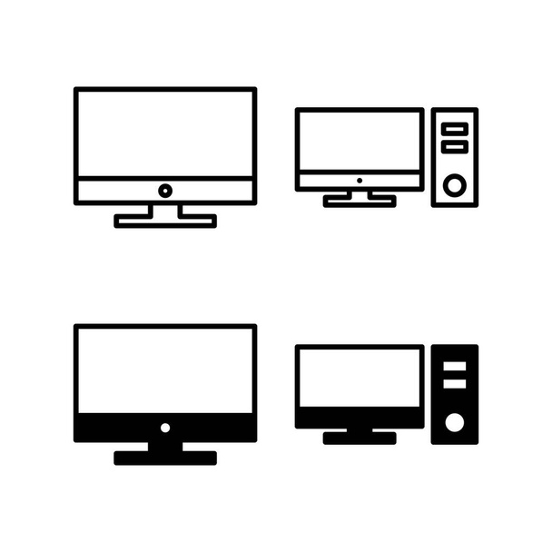 Computer icon vector for web and mobile app. computer monitor sign and symbol - Vektor, obrázek