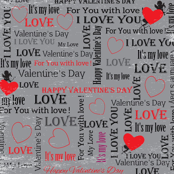 gray background to the Valentine's Day. vintage. Set 5. Vector - Vector, Image