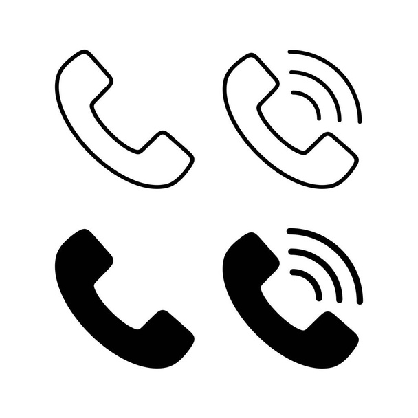 Κλήση διάνυσμα εικονίδιο για web και mobile app. τηλεφωνικό σήμα και σύμβολο. Εικονίδιο τηλεφώνου Επικοινωνήστε μαζί μας  - Διάνυσμα, εικόνα