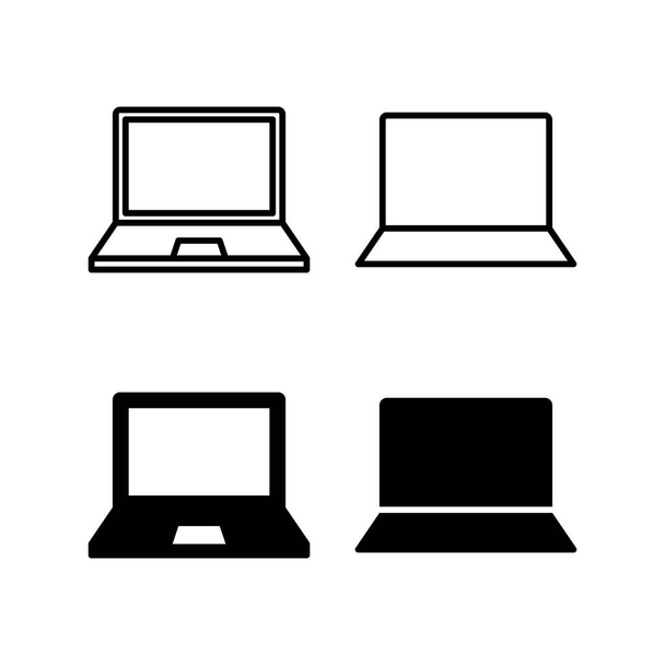 Webおよびモバイルアプリ用のラップトップアイコンベクトル。コンピュータの記号と記号 - ベクター画像