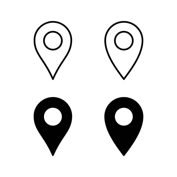 Web ve mobil uygulama için simge vektörü. Yer işareti ve sembol. hedef simgesi. harita iğnesi - Vektör, Görsel
