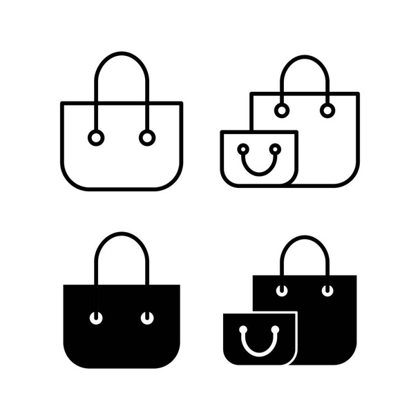 Icono de bolsa de compras vector para web y aplicación móvil. signo y símbolo de compra - Vector, imagen