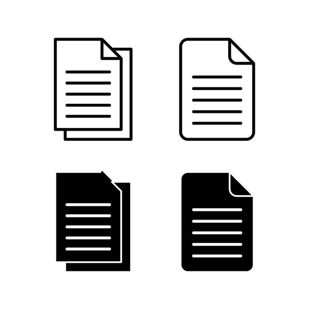 Document icon vector for web and mobile app. Paper sign and symbol. File Icon - Vetor, Imagem